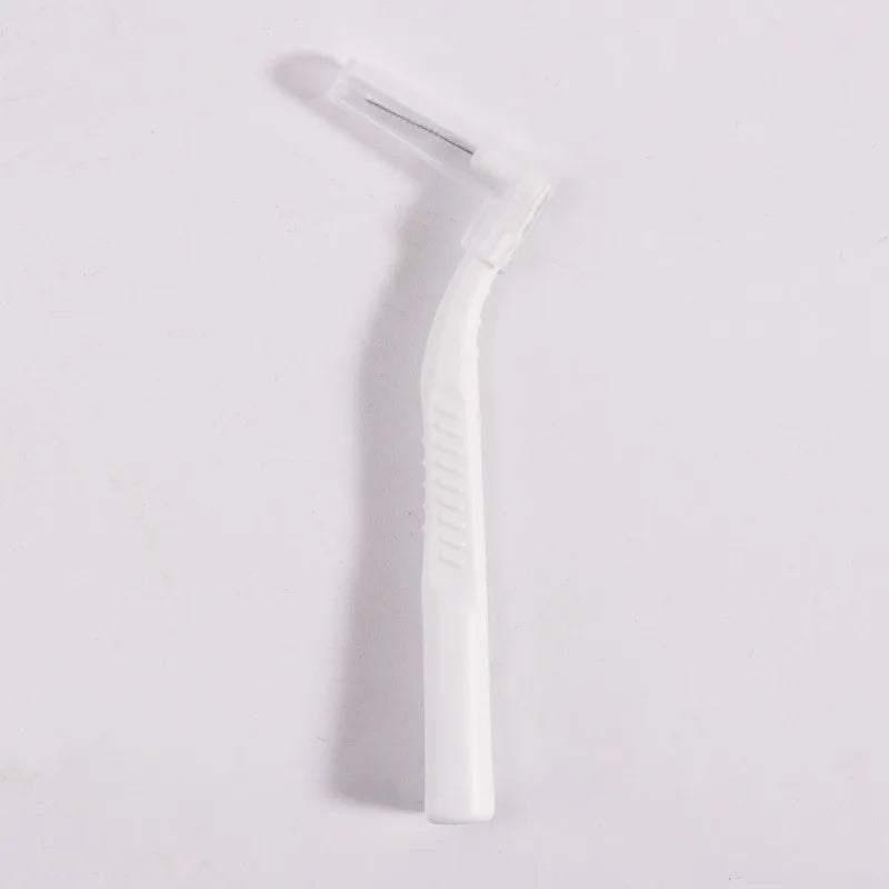 100pcs L-Shape Interdental Brush Wire Orthodontic Interdental Brush Orthodontic Toothbrush Soft Bristle Oral Care