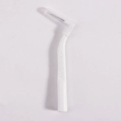 100pcs L-Shape Interdental Brush Wire Orthodontic Interdental Brush Orthodontic Toothbrush Soft Bristle Oral Care