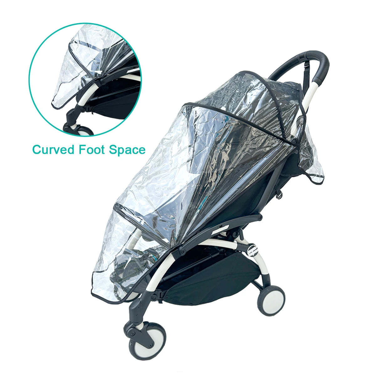 Stroller Rain Cover for Babyzen YOYO/YOYO+/YOYO2 & Stokke YOYO3 - Transparent EVA Weather Protection for Rain, Wind, Snow & Dust