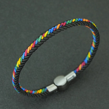 Unique Ethnic String Bracelet Unisex Handmade Braided Lucky Thread Distance Attract Couple Bangle Leisure Accessories Pulseria