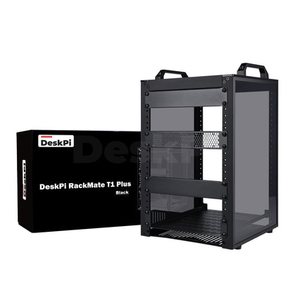 DeskPi RackMate T1-Plus Rackmount, 10-inch 8U Server Cabinet for Network, Servers, Audio and Video Equipment