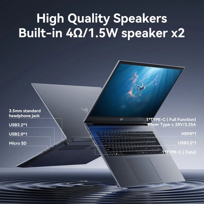 KAMRUI 18.5" 8000mAh Laptop Intel N150 4Core 16GB DDR4 512GB SSD Win11 Pro WiFi5 180° Foldable Notebook Computer for Home Office