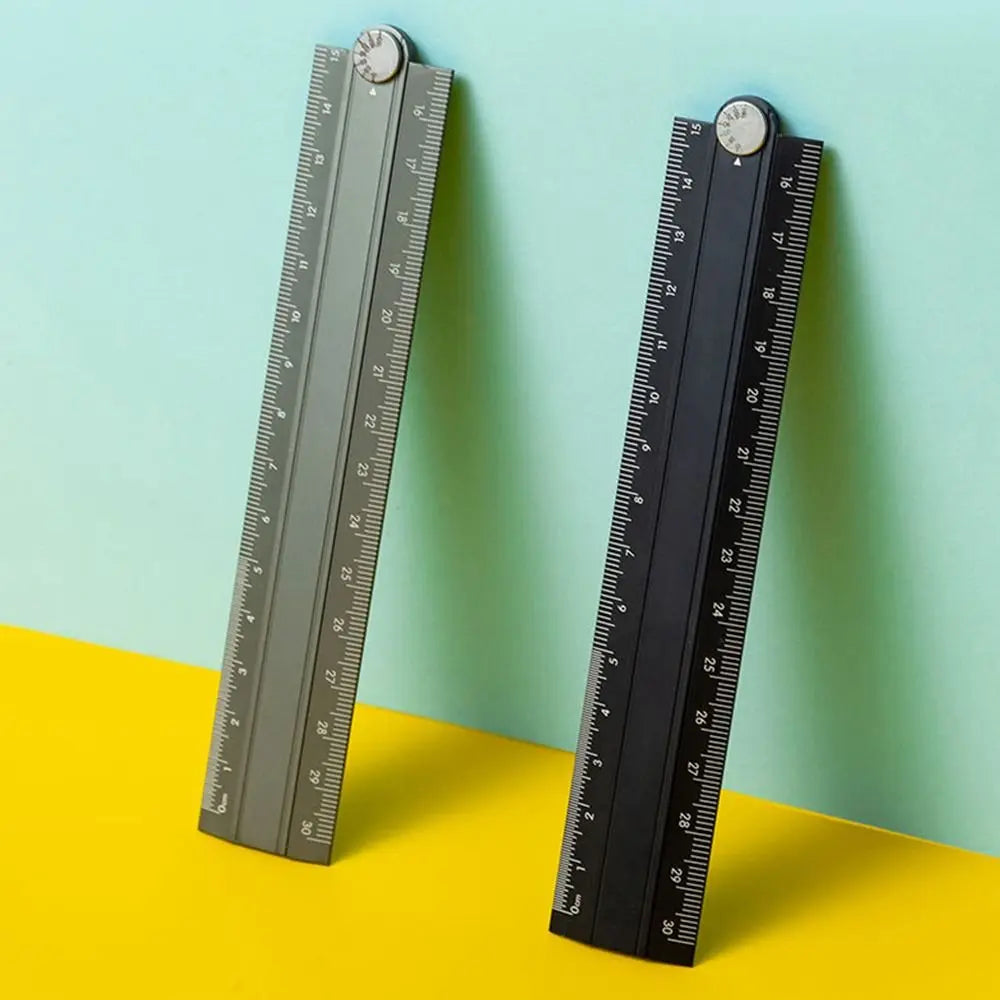 High Quality 30cm Folding Ruler Drawing Measuirng Tool Aluminum Alloy Straight Ruler Multifunctional Metal Ruler Students