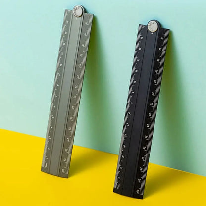 High Quality 30cm Folding Ruler Drawing Measuirng Tool Aluminum Alloy Straight Ruler Multifunctional Metal Ruler Students