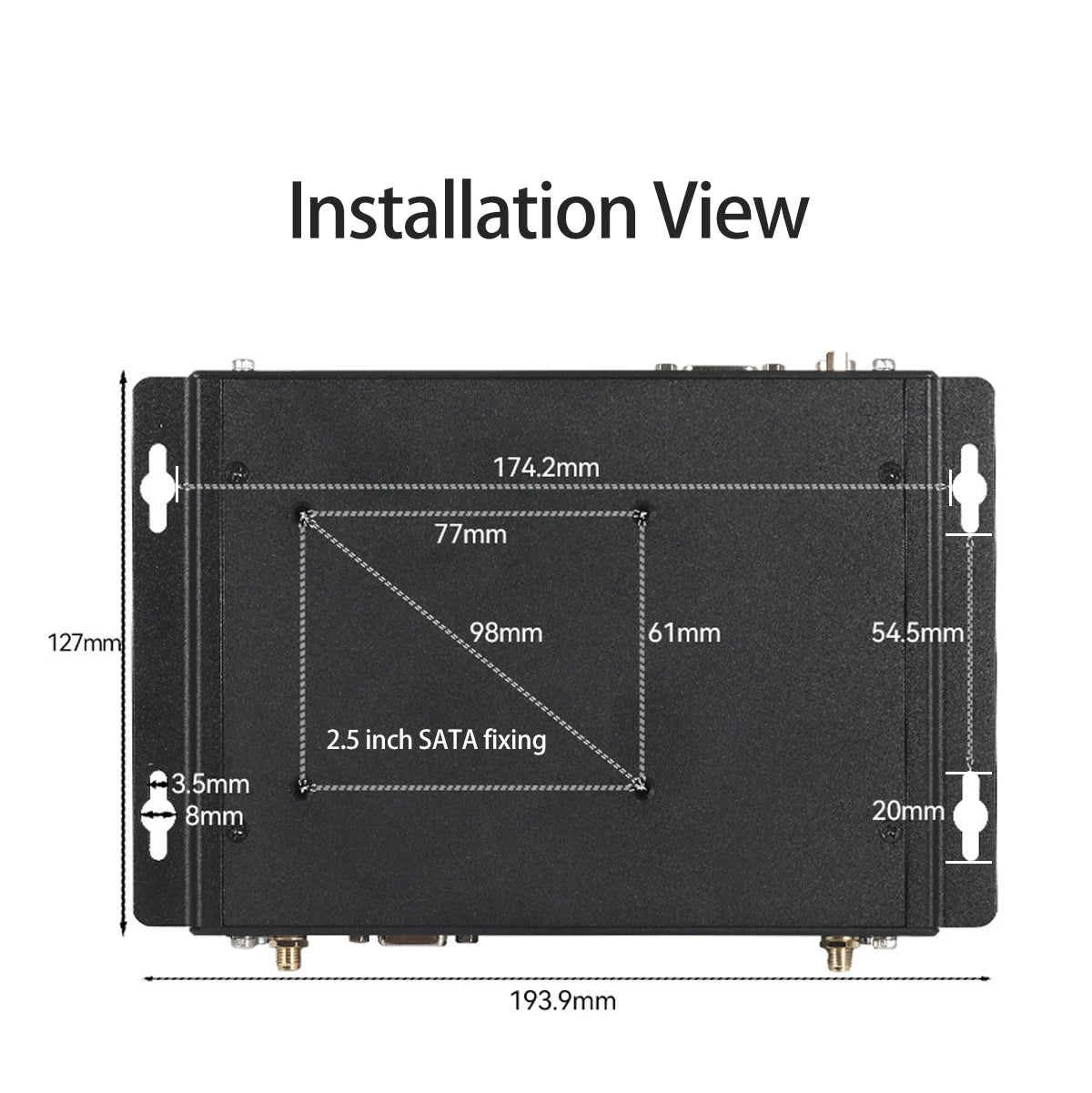 XCY Fanless IoT Industrial Mini PC Intel Core I5-1335U 2x COM RS232 2x LAN 8x USB WiFi SIM 4G LTE Windows 10/11 Linux PXE WOL