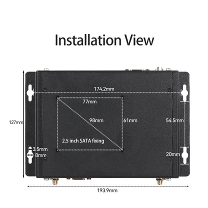 XCY Fanless IoT Industrial Mini PC Intel Core I5-1335U 2x COM RS232 2x LAN 8x USB WiFi SIM 4G LTE Windows 10/11 Linux PXE WOL