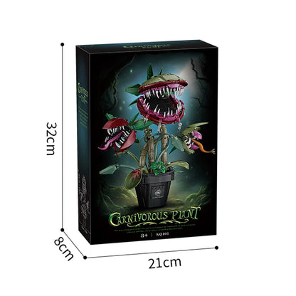 Creative Carnivorous Potted Plant Man-Eating Flower Building Blocks Home Decoration Collection MOC Bricks Toys For Children Gift