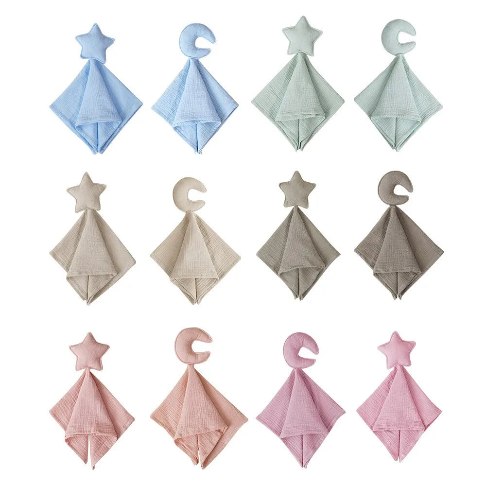 Baby Square Comforter Towel Sleep Appease Towel Star Square Blanket For Kids Cute Muslim Infant Saliva Towel