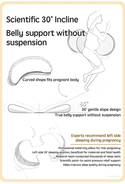 PANGDUBE Pregnancy Pillow U-shaped Waist Pillows Cotton Maternity Pillow Women Sleeping Body Pillow Care for Pregnancy Cushion