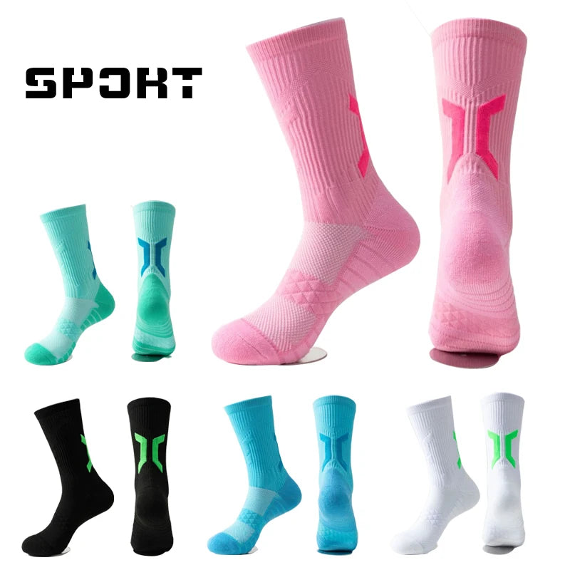 Men's Professional Basketball Training Elite Breathable Quick Drying Towel Bottom Wicking Sweat Sports Pressure Sock