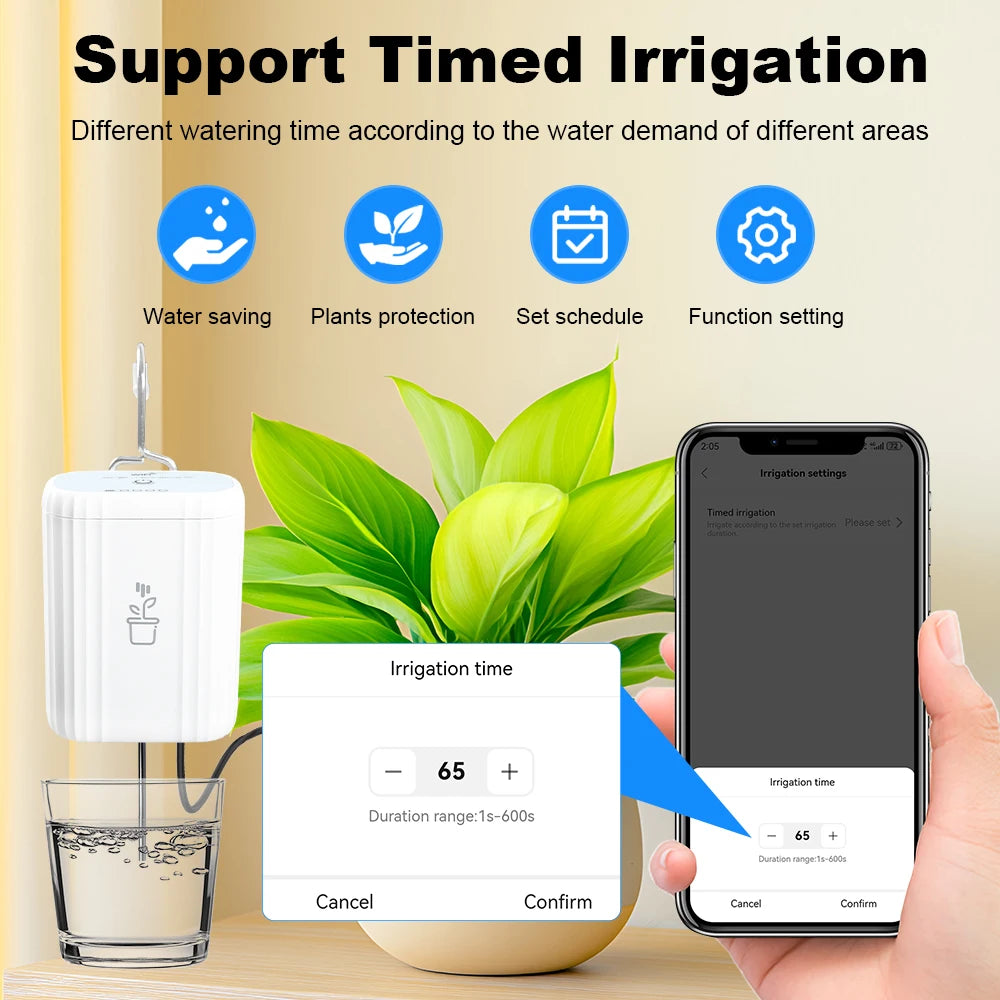 WiFi Smart Life Automatic Drip Irrigation System Kit Garden Irrigation Controller Plant Phone APP Control Watering Timer Device