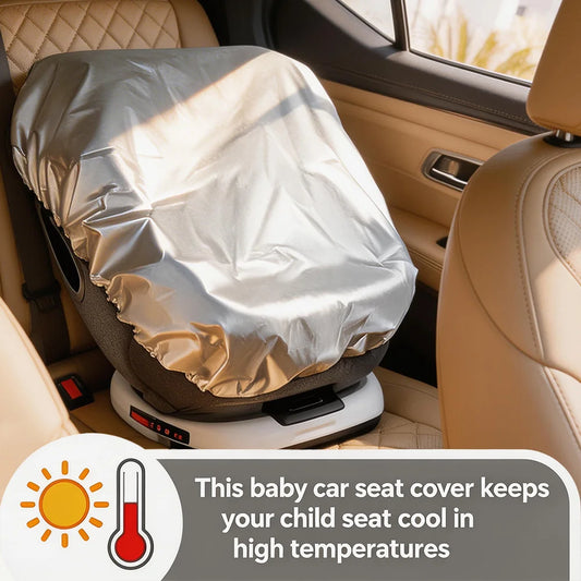 Baby Car Seat Sun Shade Cover, Infant Car Seat Heat Protector Keeps Your Toddler Baby Seat Cool, Blocks Out Heat & Sun UV Co