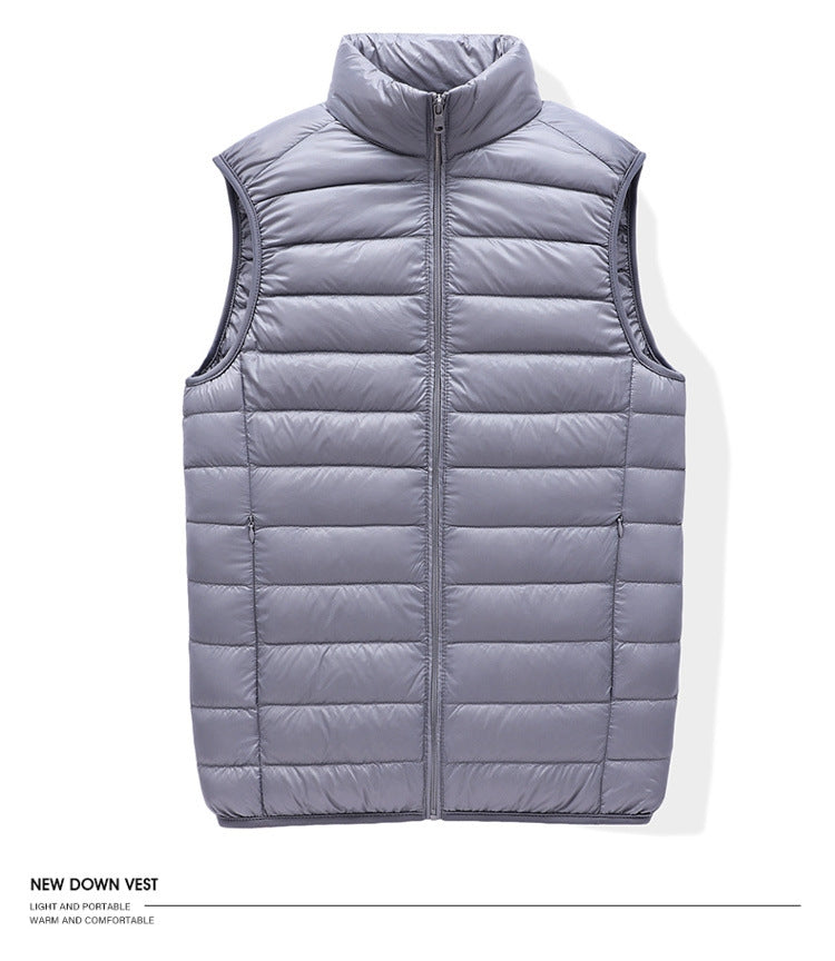 Men's Sleeveless Puffer Jacket 2023 New Autumn Spring Lightweight Water-Resistant Packable Men Down Vest Coat