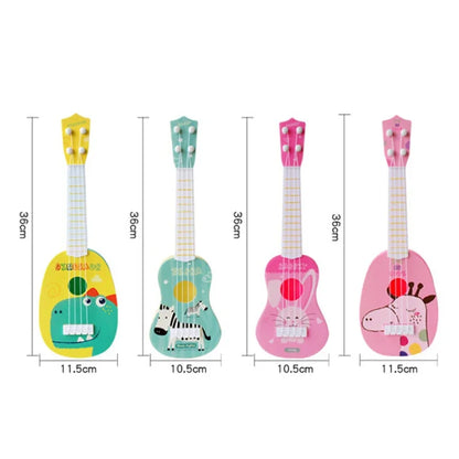 1PC 36cm Mini Guitar Children's Simulated Musical Instrument Ukulele Gift Can Play Early Education Enlightenment Music Player