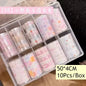 10Rolls Lacce Flower  Nail Foils Transfer Paper  Nail Art Stickers  Manicure Set Decal  Nails Decoration