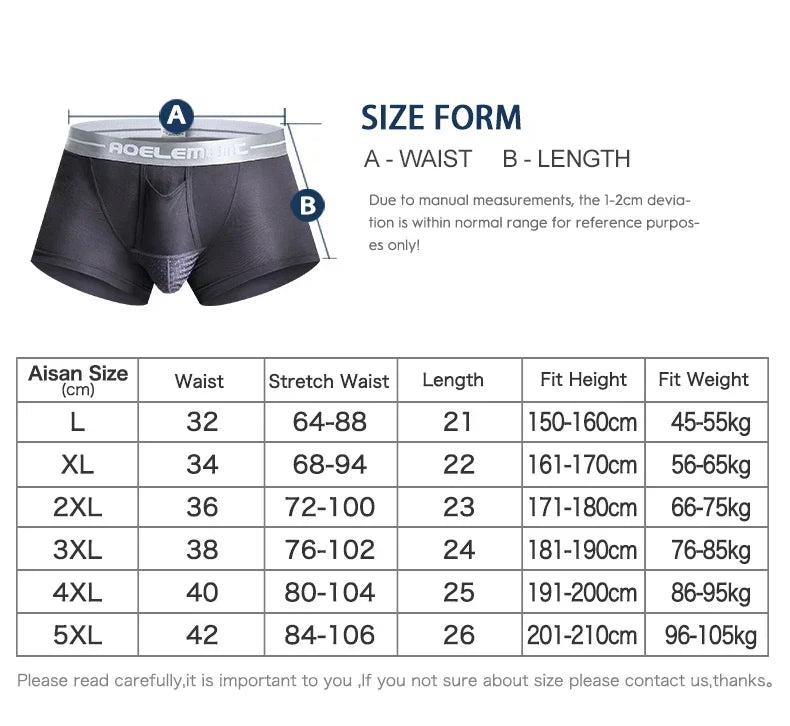 Bullet separate underwear Men's ventilated summer dry underpants Ice silk bag ice healthy boxers