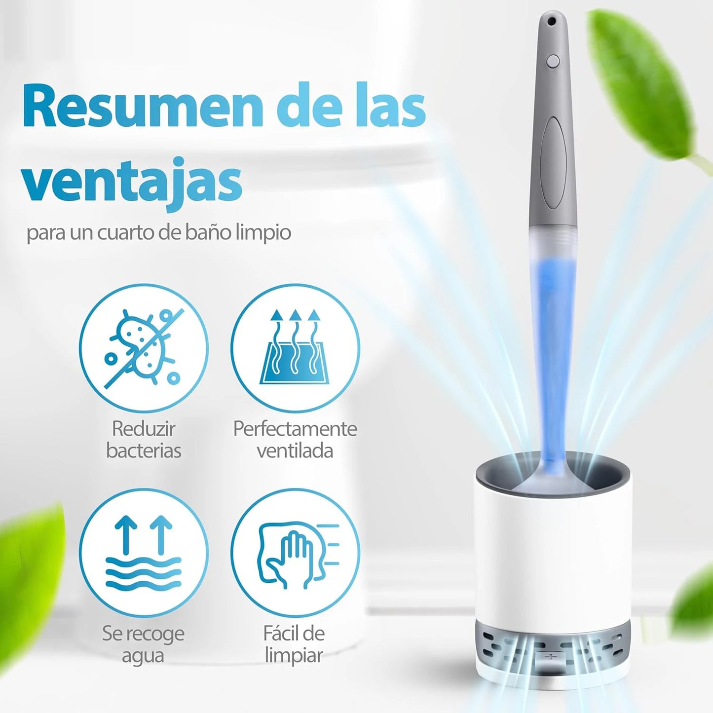 Toilet Bowl Brush Holder Set Silicone Toilet Brush with Refillable Handle Dispenser Bathroom Scrubber Rv Cleaner Toilet Brush