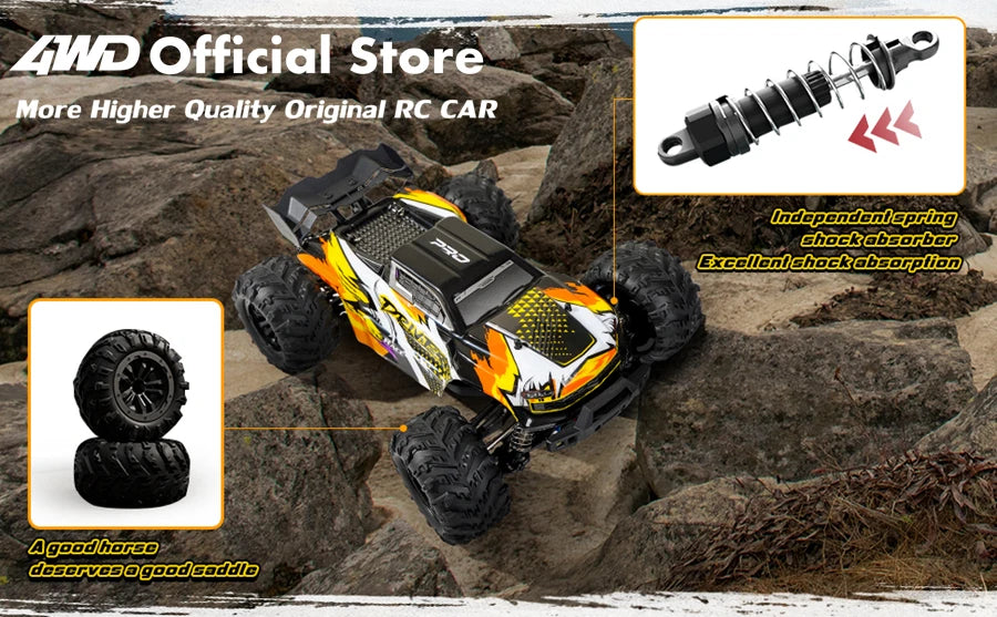 4WD 1:16 80KM/H Super Brushless 50KM/H Brushed RC Car 4x4 Off Road Remote Control High Speed Drift Racing Truck Buggy Toy Gift