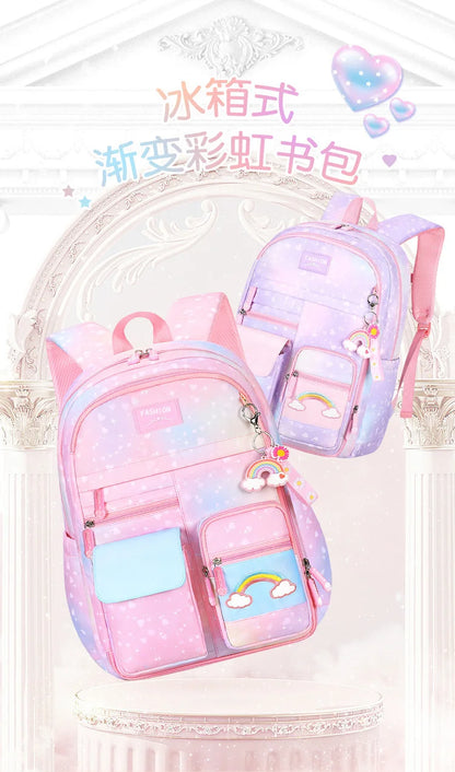 3pcs/set Kids School Backpack for Girls with Lunch Box Pencil Case Set Elementary Primary Middle High College School Bookbags