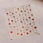 Gold Totem Red Heart Nail Art Stickers Aurora Holographic Star Moon Butterfly 5D Self Adhesive Nail Art RhinestoneS Stickers DIY