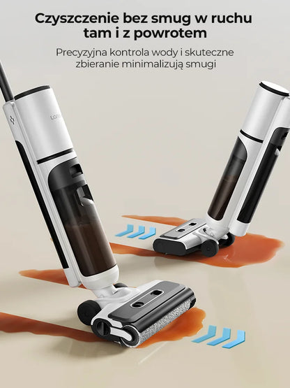 【M3 Upgraded】Laresar M5 Cordless Wet Dry Vacuum Cleaner, Air Dry Edge Brush 48min Self-Cleaning Upright Stick Vacuum Mop Floor Home Appliance