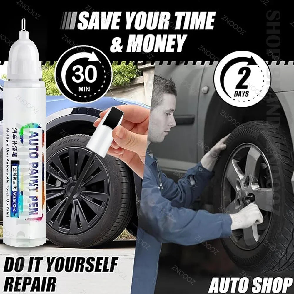 Automotive Wheel Touch-Up Pen Paint Repair Pen Gloss Black Matte Black Silver Grey Automotive Paint Care Accessories