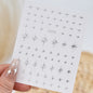 Black White Star 3D Nail Art Sticker Y2K Pentagram Self-Adhesive Decals Laser Shiny Glitters Starlight Manicure Ornaments Slider