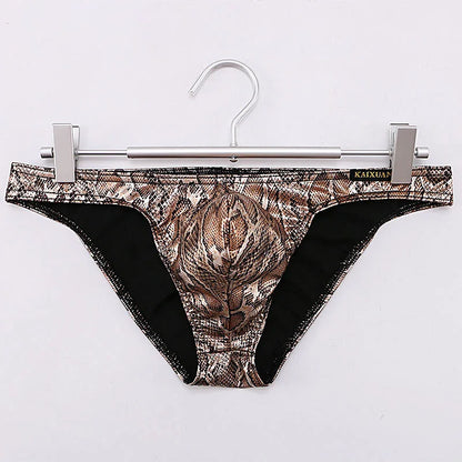 Foreign trade low-rise men's briefs men's underwear triangle printed underwear cross-border underwear wholesale KX020-SJ