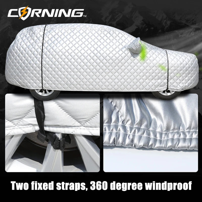 Car Covers Winter Warm Car Cover For Sun And Rain Protection Snow Hail Prevention Full Wrap Car Coats Cotton Fleece Thickened