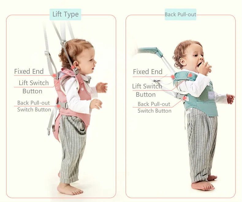 Toddler Baby Walking Harnesses Backpack Leashes For Little Children Kids Assistant Learning Safety Reins Harness Walker