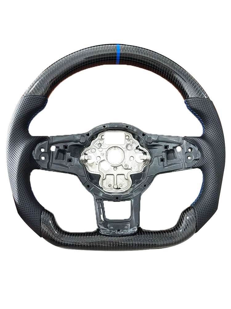 Carbon Fiber Steering Wheel Leather For Volkswagen Golf 7 7.5 GTI GTD GTE R 2013-2020 Polo GTI Tiguan Passat DSG