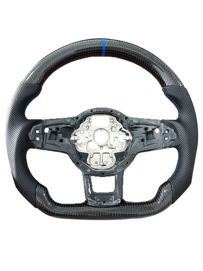 Carbon Fiber Steering Wheel Leather For Volkswagen Golf 7 7.5 GTI GTD GTE R 2013-2020 Polo GTI Tiguan Passat DSG