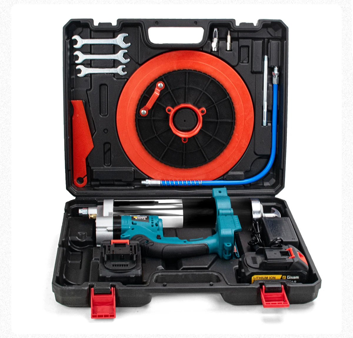 Gisam 10000PSI Brushless Electric Grease Gun Kit Electric High-Performance Grease Gun Set Power Tool For Makita 18v Battery Pins