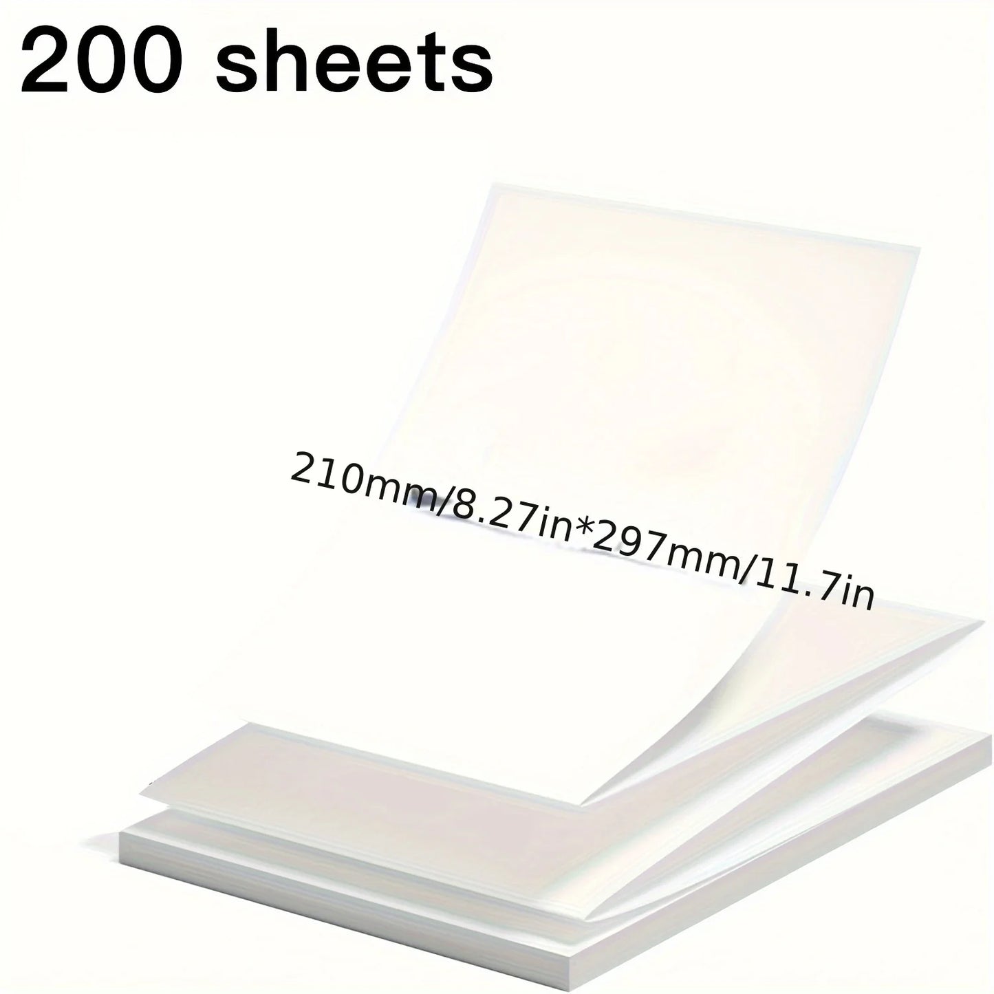 100-200 Sheets A4 Thermal Paper 8.27x11.69" - Portable Thermal Printer Only, No Electronics, Not for Laser/Inkjet
