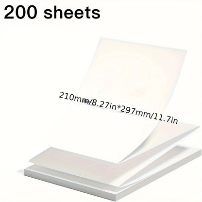 100-200 Sheets A4 Thermal Paper 8.27x11.69" - Portable Thermal Printer Only, No Electronics, Not for Laser/Inkjet