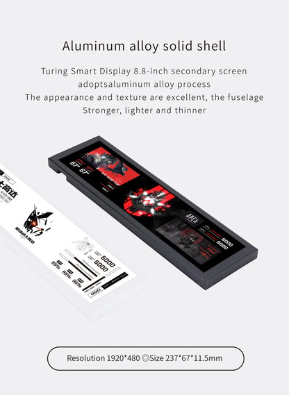 3.5 / 5 Inch IPS Type-C Secondary Screen Mini Computer USB Display CPU GPU RAM HDD Monitor with Holder Metal Case No Use AIDA64