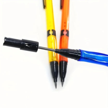 6Pcs/Set 2.0 Mm Automatic Pencil 4 Colors With Pencil Sharpener 2B Lead Writing Smooth Sketching Painting Writing Stationery