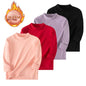 1/3/4 Pcs Children's Mid-collar Bottoming Shirt in Autumn And Winter Solid Color Joker Girls' Long sleeve T-shirt Boys' Casual S
