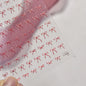 1pcs 5D Diamond Japanese White Lace Bow Nail Art Stickers Pearl Rhinestones Nail Decoration Adhesive Decals Slider DIY Accessory