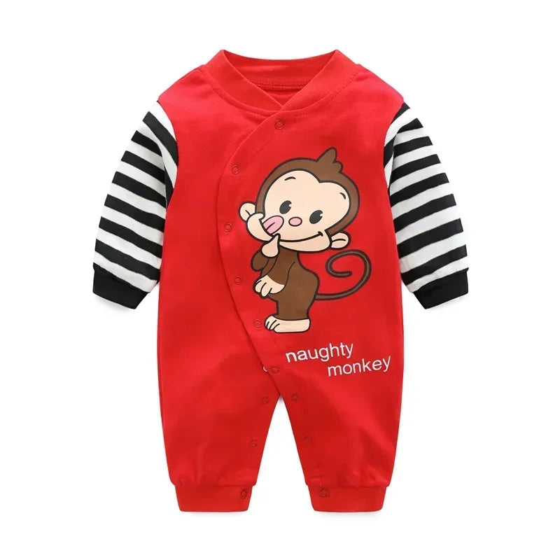 Spring Autumn Newborn Baby Boy Rompers Cotton Girls Clothes 0 to 12 Months Comfortable Babies Jumpsuits Clothing Onesies