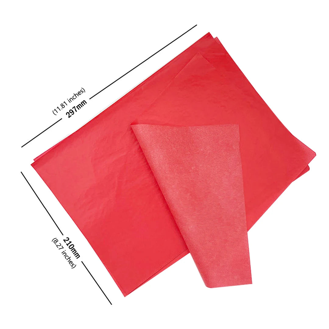 A4 Size 30 pcs Red color Transfer Tracing Carbon Paper Drawing Patterns