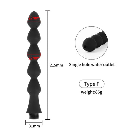 Soft Silicone Enema Kit  Multi Size Vaginal Anal Douche Heads  Professional Intimate Cleaning for Constipation Relief  Adult Toy