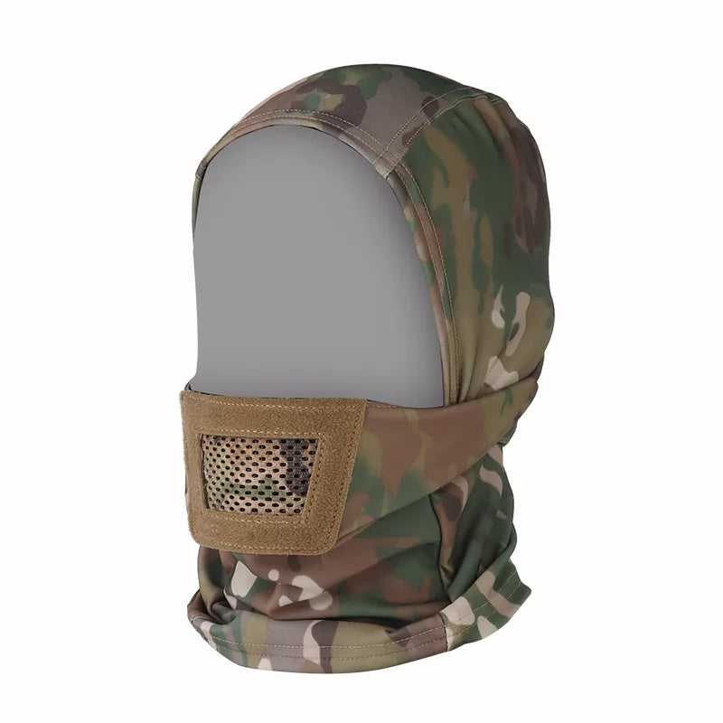Airsoft Mask for Men Tactical Mask Headgear Full Face Protection Knight Headwear for Paintball Hunting Sport