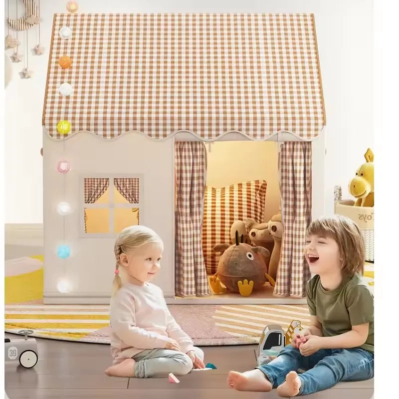 Large Kids Toddler Play Tent Indoor Outdoor - Foldable Pop Up Playhouse with Mesh Windows Safe Non-Toxic for Boys Girls