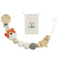 Cartoon Bunny Pacifier Chain Clip Wood Crochet Bear Teething Chain Baby Teether Soother Holder Newborn Chew Toys Pacifier Clips