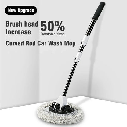 LEIBOO Car Wash Mop Cleaning Brush Telescoping Long Handle Cleaning Mop Retractable Bent Bar Car Wash Brush Auto Accessories Car Cleaning Tools