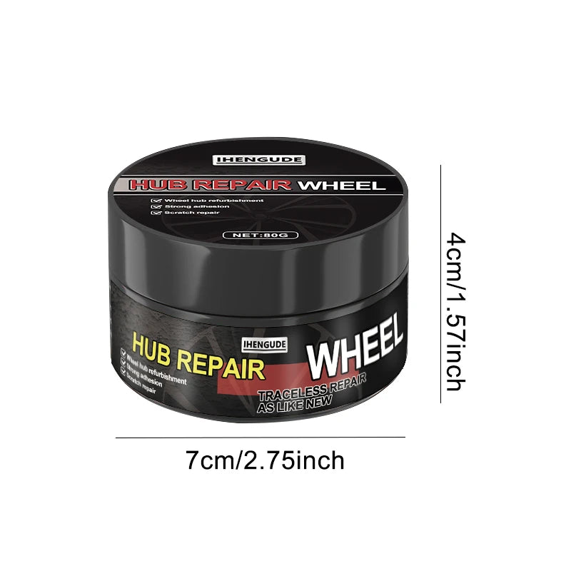 Universal Wheel Hub Repair Kit - Alloy Wheel Scratch Repairer, Car Scratch Repair Wax, Scratch Remover and Oxidation Cleaning Repair Paste