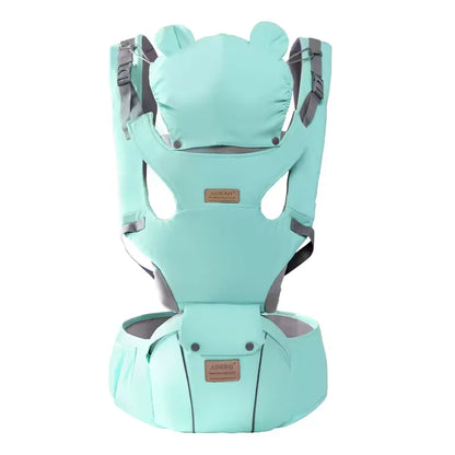 3 IN 1 Baby Hipseat Carrier Backpack Straps for Infant Toddler 0-36M Ergonomic With Windproof Hat for Winter Luminous Strips