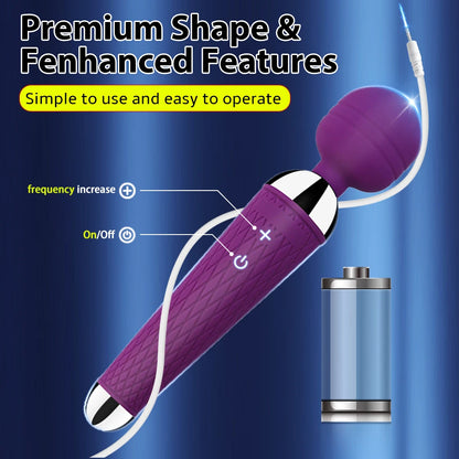 Powerful AV Vibrators for Women USB Recharge Magic Wand Massager Clitoris Stimulator Wellness Erotic Sex Toy Masturbator Product