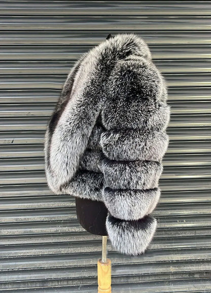ZADORIN Luxury Big Collar Spliced Cropped Faux Fur Coat Woman Clothing Thicken Furry Faux Fur Jacket Winter Fur Coats Top Mujer
